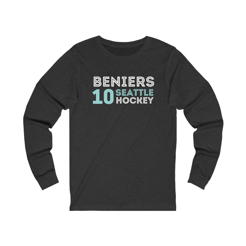 Long-sleeve Beniers 10 Seattle Hockey Grafitti Wall Design Unisex Jersey Long Sleeve Shirt