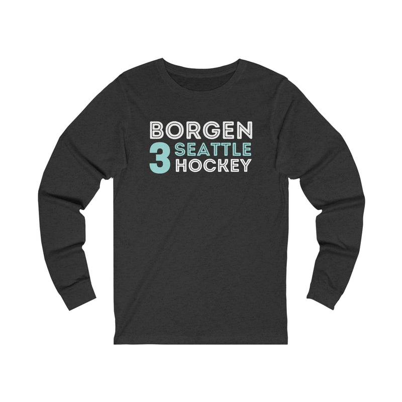 Long-sleeve Borgen 3 Seattle Hockey Grafitti Wall Design Unisex Jersey Long Sleeve Shirt