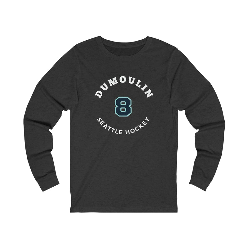 Long-sleeve Dumoulin 8 Seattle Hockey Number Arch Design Unisex Jersey Long Sleeve Shirt