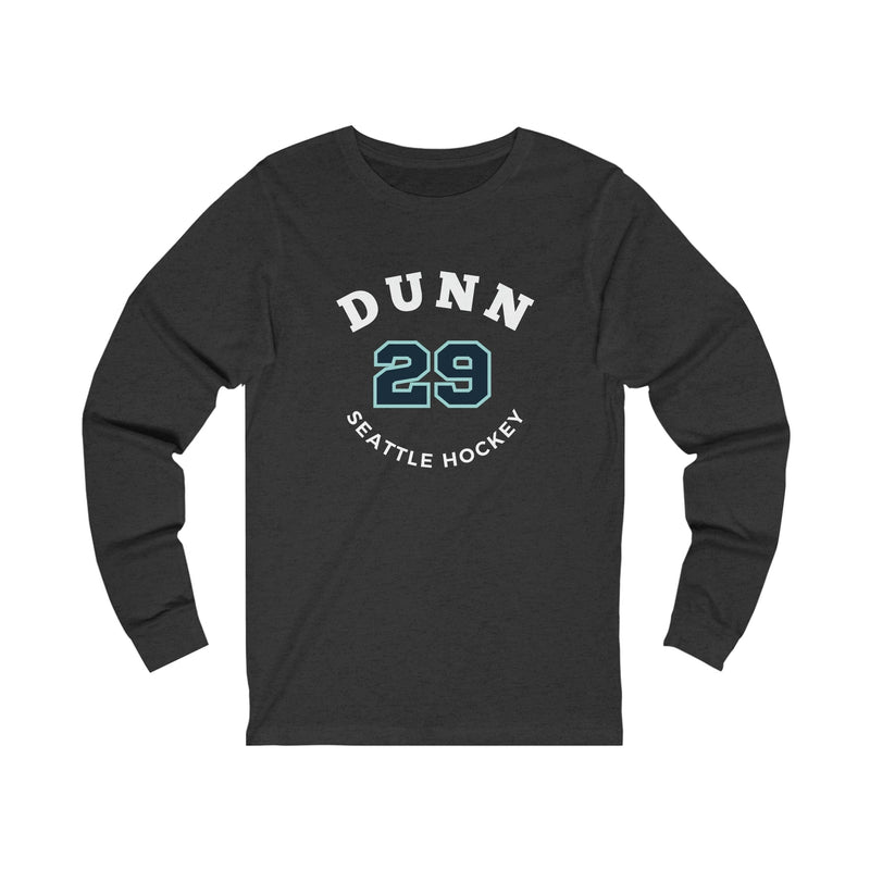 Long-sleeve Dunn 29 Seattle Hockey Number Arch Design Unisex Jersey Long Sleeve Shirt