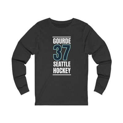 Long-sleeve Gourde 37 Seattle Hockey Black Vertical Design Unisex Jersey Long Sleeve Shirt