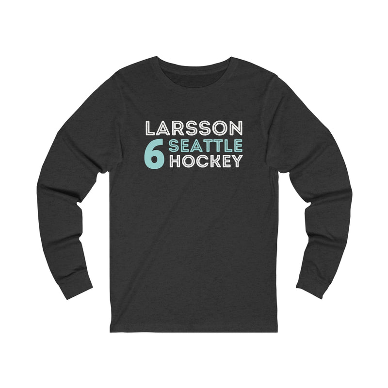 Long-sleeve Larsson 6 Seattle Hockey Grafitti Wall Design Unisex Jersey Long Sleeve Shirt