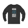 Long-sleeve Megna 44 Seattle Hockey Black Vertical Design Unisex Jersey Long Sleeve Shirt