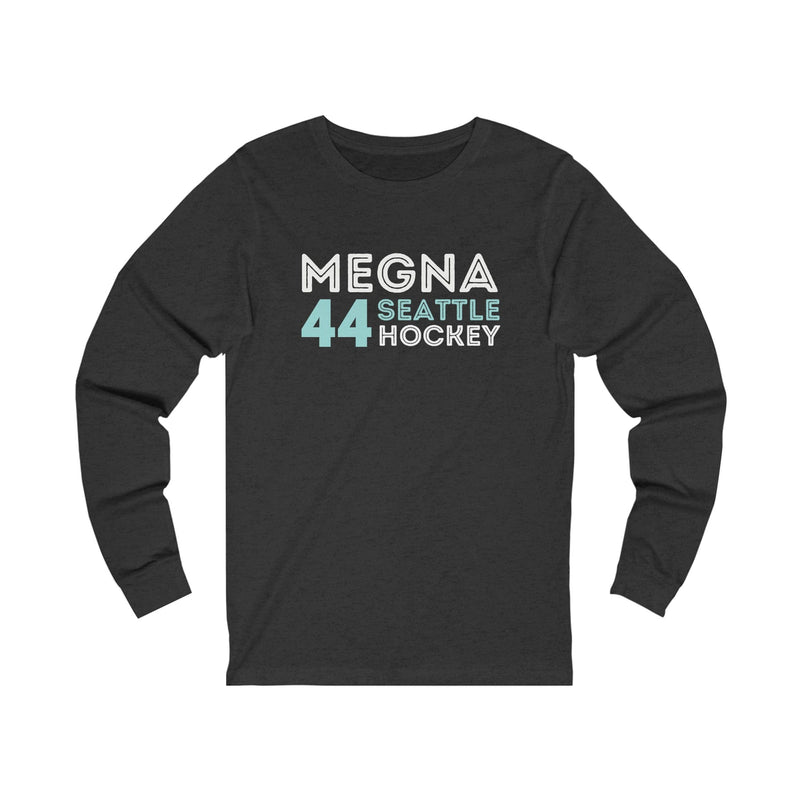 Long-sleeve Megna 44 Seattle Hockey Grafitti Wall Design Unisex Jersey Long Sleeve Shirt