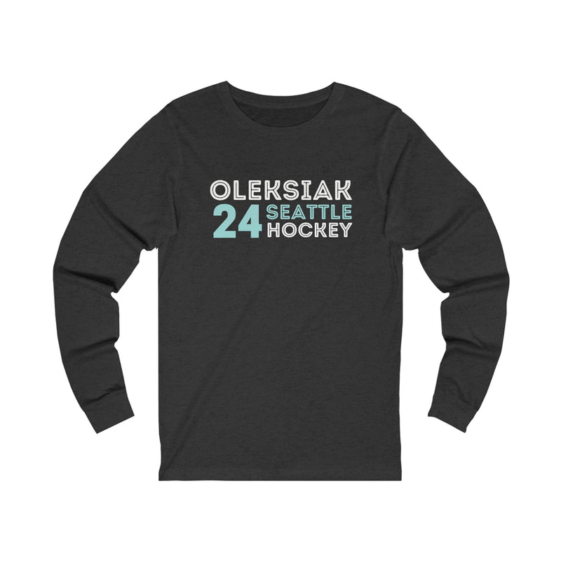 Long-sleeve Oleksiak 24 Seattle Hockey Grafitti Wall Design Unisex Jersey Long Sleeve Shirt