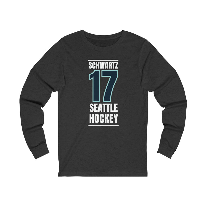Long-sleeve Schwartz 17 Seattle Hockey Black Vertical Design Unisex Jersey Long Sleeve Shirt