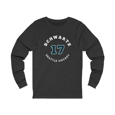 Long-sleeve Schwartz 17 Seattle Hockey Number Arch Design Unisex Jersey Long Sleeve Shirt