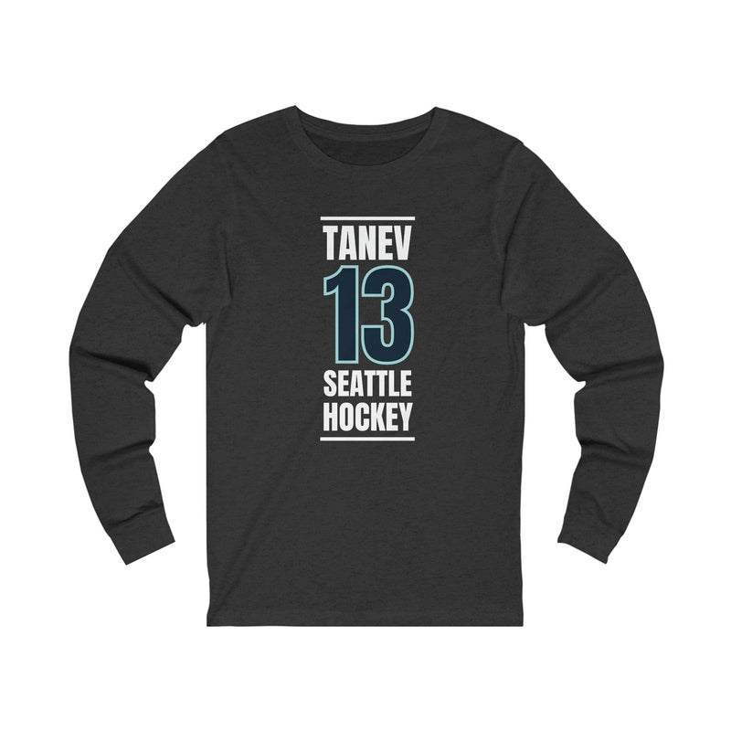 Long-sleeve Tanev 13 Seattle Hockey Black Vertical Design Unisex Jersey Long Sleeve Shirt