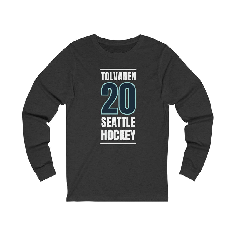 Long-sleeve Tolvanen 20 Seattle Hockey Black Vertical Design Unisex Jersey Long Sleeve Shirt