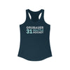 Tank Top Grubauer 31 Seattle Hockey Grafitti Wall Design Women's Ideal Racerback Tank Top