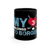 Mug My Heart Belongs To Borgen Black Coffee Mug, 11oz