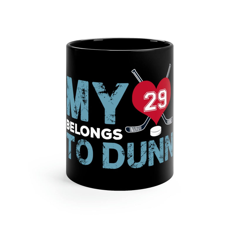 Mug My Heart Belongs To Dunn Black Coffee Mug, 11oz