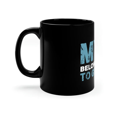 Mug My Heart Belongs To Grubauer Black Coffee Mug, 11oz