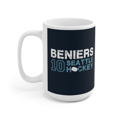 Mug Beniers 10 Seattle Hockey Ceramic Coffee Mug In Deep Sea Blue, 15oz