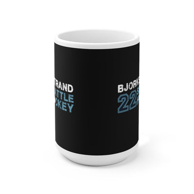 Mug Bjorkstrand 22 Seattle Hockey Ceramic Coffee Mug In Black, 15oz