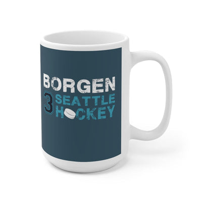 Mug Borgen 3 Seattle Hockey Ceramic Coffee Mug In Boundless Blue, 15oz