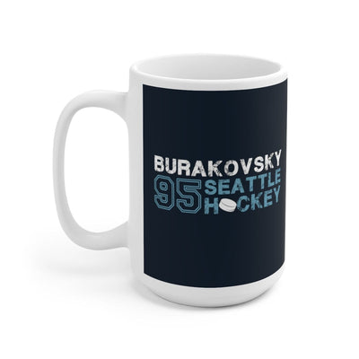 Mug Burakovsky 95 Seattle Hockey Ceramic Coffee Mug In Deep Sea Blue, 15oz