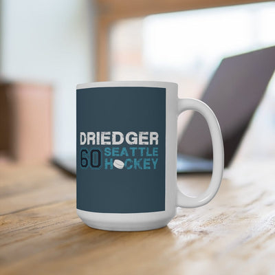 Mug Driedger 60 Seattle Hockey Ceramic Coffee Mug In Boundless Blue, 15oz