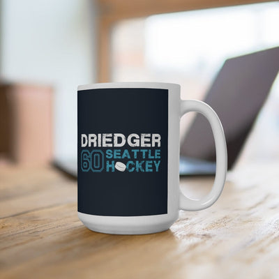 Mug Driedger 60 Seattle Hockey Ceramic Coffee Mug In Deep Sea Blue, 15oz