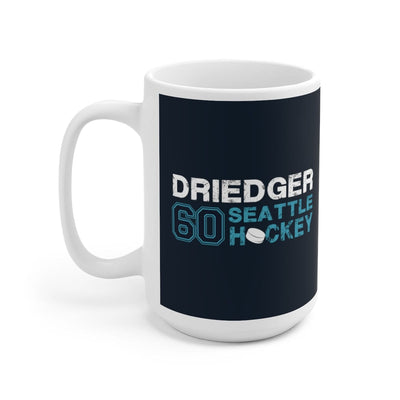 Mug Driedger 60 Seattle Hockey Ceramic Coffee Mug In Deep Sea Blue, 15oz