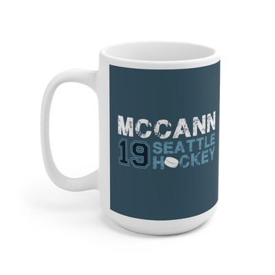 Mug McCann 19 Seattle Hockey Ceramic Coffee Mug In Boundless Blue, 15oz