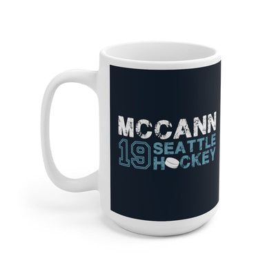 Mug McCann 19 Seattle Hockey Ceramic Coffee Mug In Deep Sea Blue, 15oz
