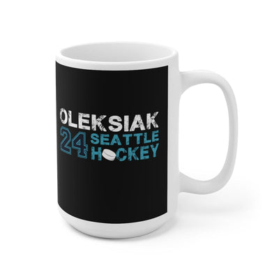 Mug Oleksiak 24 Seattle Hockey Ceramic Coffee Mug In Black, 15oz