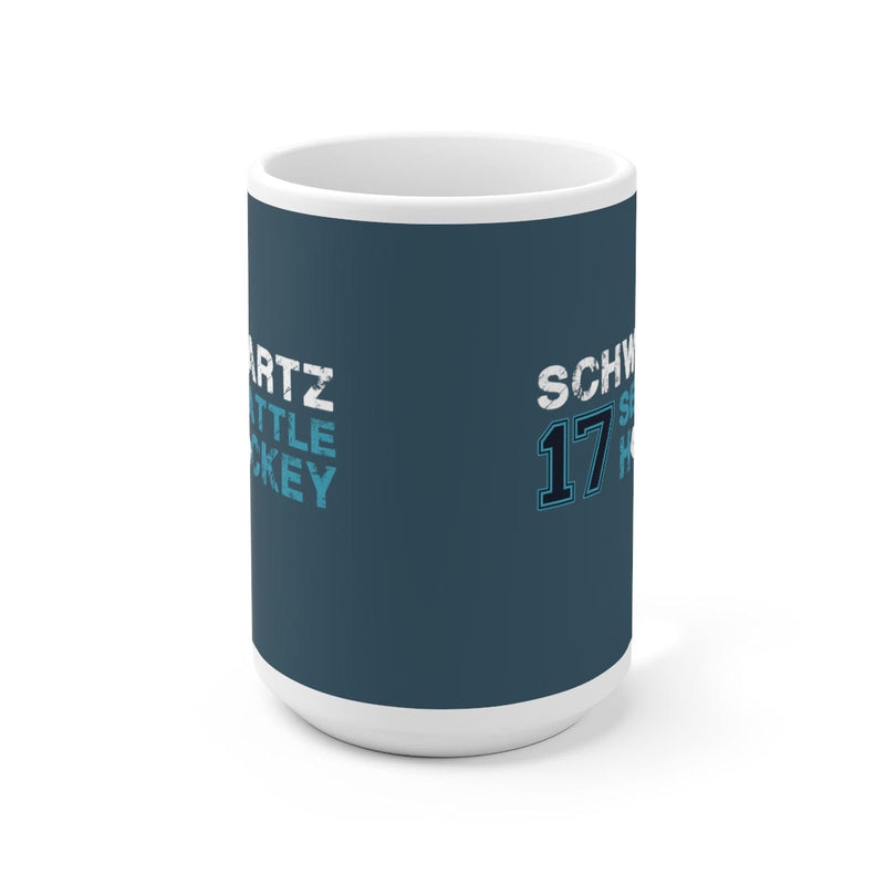 Mug Schwartz 17 Seattle Hockey Ceramic Coffee Mug In Boundless Blue, 15oz
