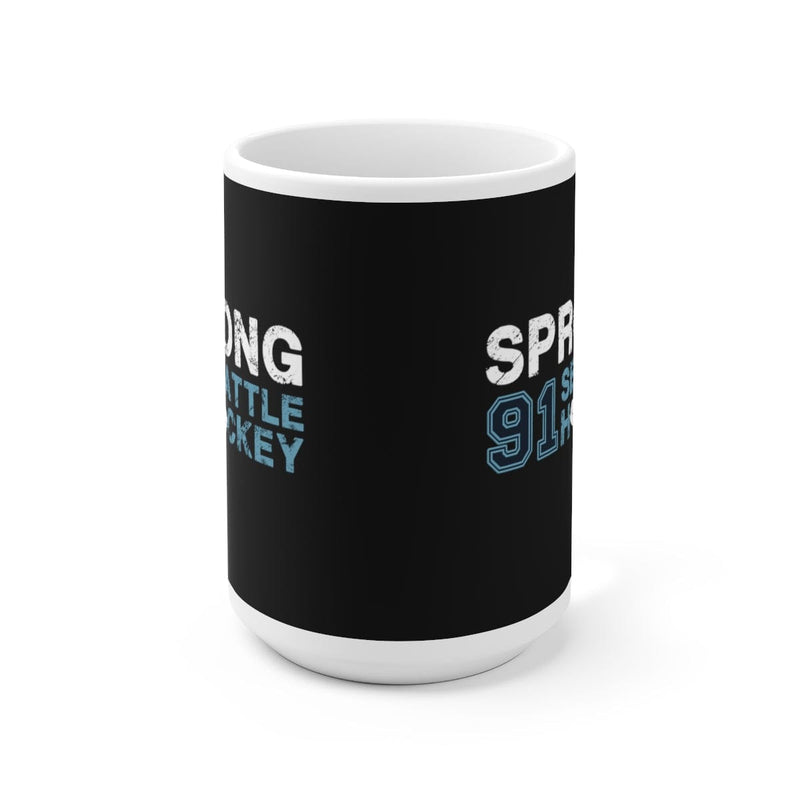 Mug Sprong 91 Seattle Hockey Ceramic Coffee Mug In Black, 15oz