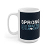 Mug Sprong 91 Seattle Hockey Ceramic Coffee Mug In Deep Sea Blue, 15oz