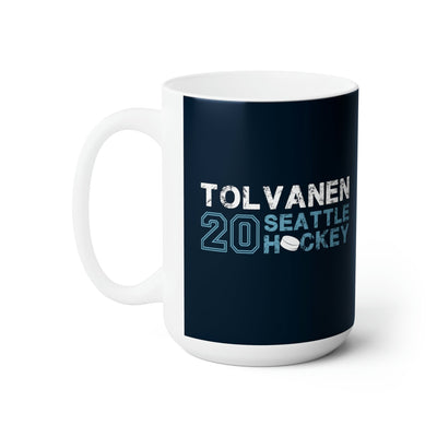 Mug Tolvanen 20 Seattle Hockey Ceramic Coffee Mug In Deep Sea Blue, 15oz