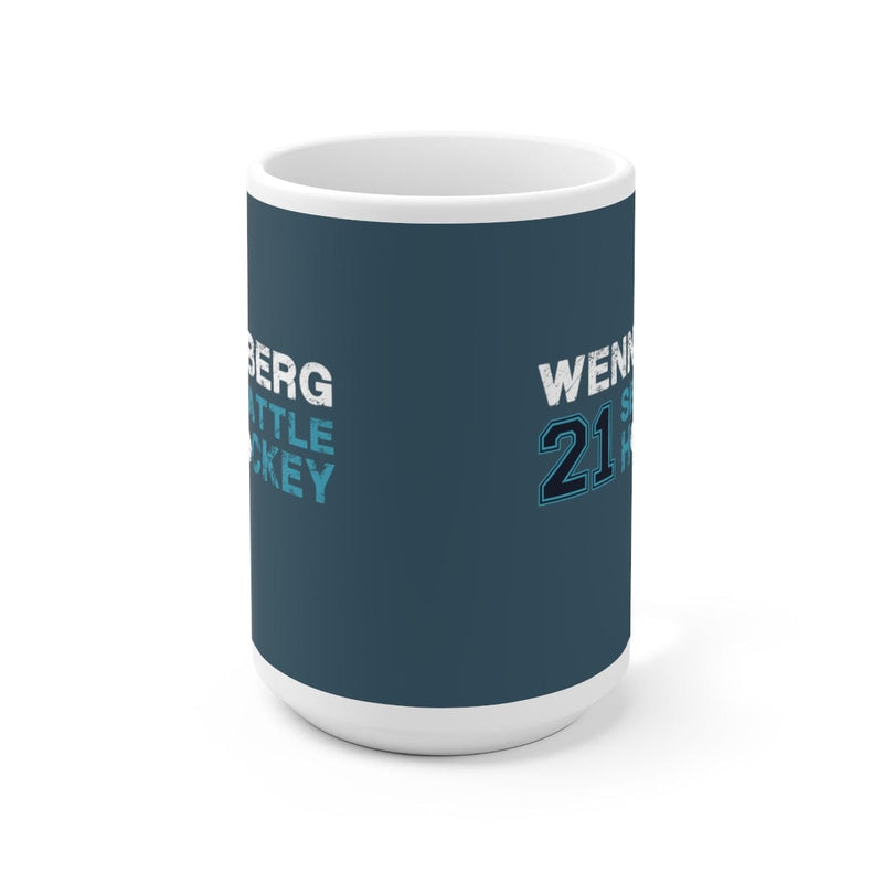 Mug Wennberg 21 Seattle Hockey Ceramic Coffee Mug In Boundless Blue, 15oz