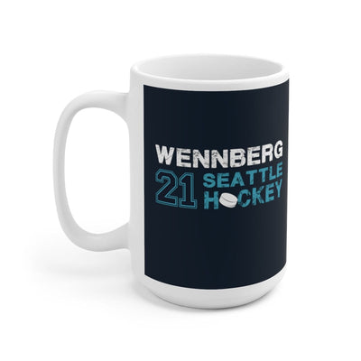 Mug Wennberg 21 Seattle Hockey Ceramic Coffee Mug In Deep Sea Blue, 15oz
