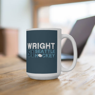 Mug Wright 51 Seattle Hockey Ceramic Coffee Mug In Boundless Blue, 15oz