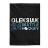 All Over Prints Oleksiak 24 Seattle Hockey Velveteen Plush Blanket