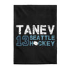 All Over Prints Tanev 13 Seattle Hockey Velveteen Plush Blanket