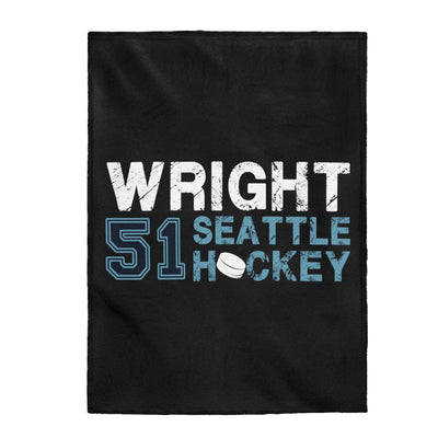 All Over Prints Wright 51 Seattle Hockey Velveteen Plush Blanket