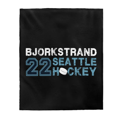All Over Prints Bjorkstrand 22 Seattle Hockey Velveteen Plush Blanket