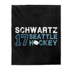 All Over Prints Schwartz 17 Seattle Hockey Velveteen Plush Blanket
