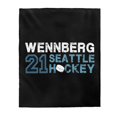 All Over Prints Wennberg 21 Seattle Hockey Velveteen Plush Blanket