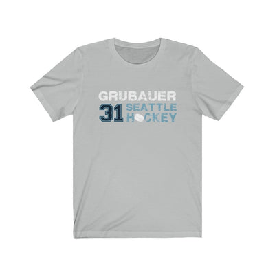 Printify T-Shirt Ash / S Grubauer 31 Seattle Hockey Unisex Jersey Tee
