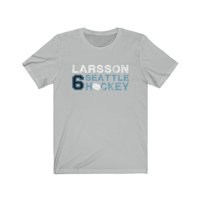 Printify T-Shirt Ash / S Larsson 6 Seattle Hockey Unisex Jersey Tee