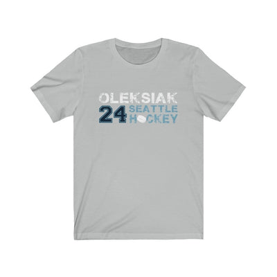 Printify T-Shirt Ash / S Oleksiak 24 Seattle Hockey Unisex Jersey Tee