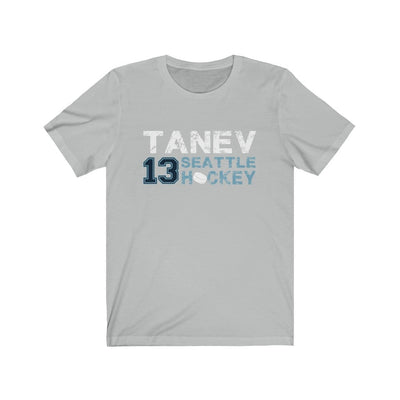 Printify T-Shirt Ash / S Tanev 13 Seattle Hockey Unisex Jersey Tee