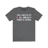 Printify T-Shirt Asphalt / S "All I Need Is Love, Hockey And A Dog" Unisex Jersey Tee