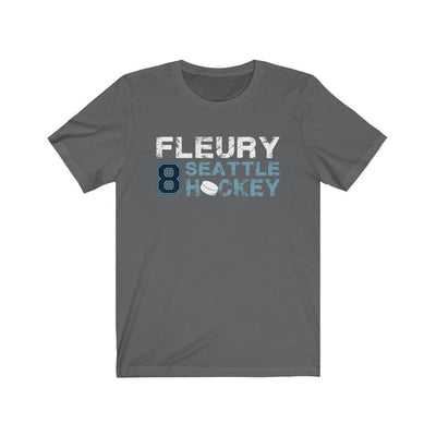 T-Shirt Asphalt / S Fleury 8 Seattle Hockey Unisex Jersey Tee