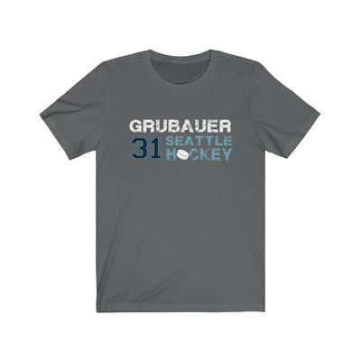 Printify T-Shirt Asphalt / S Grubauer 31 Seattle Hockey Unisex Jersey Tee