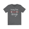 Printify T-Shirt Asphalt / S "Living That Hockey Mom Lifestyle" Unisex Jersey Tee