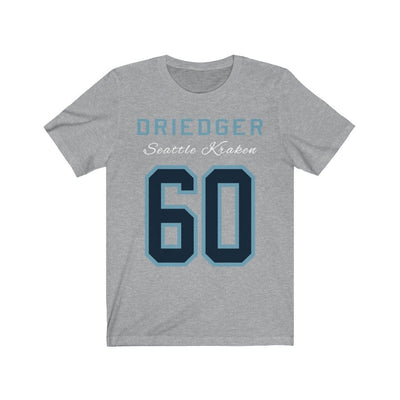 T-Shirt Athletic Heather / S Driedger 60 Seattle Kraken Hockey Unisex Jersey Tee