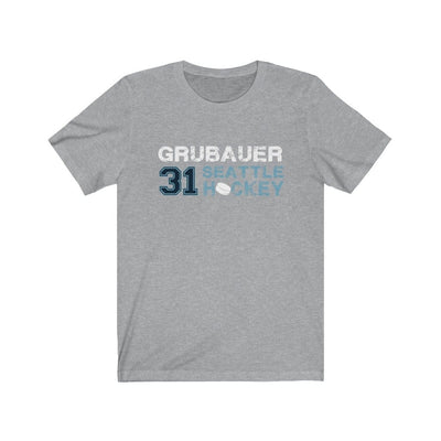 Printify T-Shirt Athletic Heather / S Grubauer 31 Seattle Hockey Unisex Jersey Tee